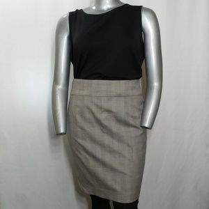 Banana Republic Plaid Straight Pencil Skirt 14